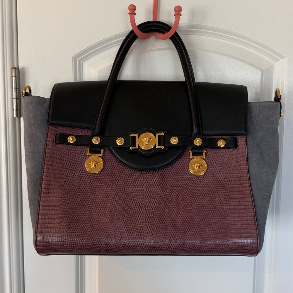 Authentic Versace Medusa Tribute Top Handle Satchel – Made in Italy
